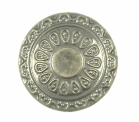 Sunflower Pattern Gunmetal Metal Shank Buttons - 23mm - 7/8 inch