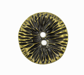 Creases Texture Bended Design Brass Metal Hole Buttons - 23mm - 7/8 inch