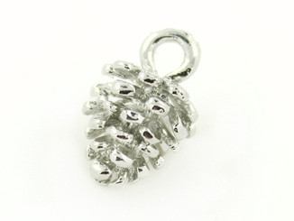 Silver Pinecone Metal Shank Buttons - 8mm - 5/16 inch