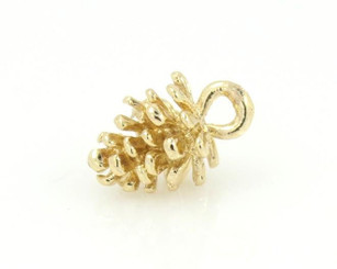 Gold Pinecone Metal Shank Buttons - 8mm - 5/16 inch