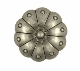 Nickel Silver Grand Flower Metal Shank Buttons - 30mm - 1 3/16 inch