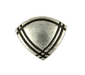 Round Triangle Antique Silver Metal Shank Buttons - 20mm - 3/4 inch