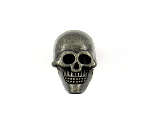 Antique Silver Skull Metal Shank Buttons - 13mm - 1/2 inch