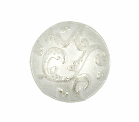 Splash Water Pattern Domed Metal Shank Silver Buttons - 10mm - 3/8 inch