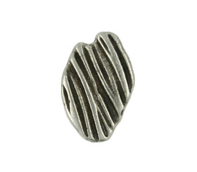 Sand Ripples Heart Antique Silver Metal Shank Buttons - 20mm - 3/4 inch