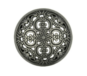 Nickel Silver Openwork Flowery Engraving Metal Shank Buttons - 25mm - 1 inch