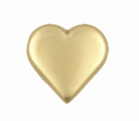 Heart Pearlized Gold Metal Shank Buttons - 11mm - 7/16 inch
