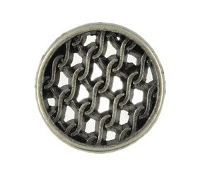 Mesh Nickel Silver Metal Shank Buttons - 17mm - 11/16 inch