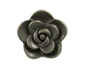 Nickel Silver Rose Metal Shank Buttons - 8mm - 5/16 inch