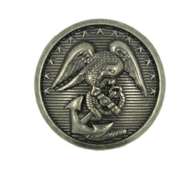 United States Marine Corps Old Emblem Nickel Silver Metal Shank Buttons - 23mm - 7/8 inch