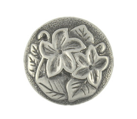 Periwinkle Nickel Silver Metal Shank Buttons - 17mm - 11/16 inch