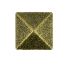 Square Cone Antique Brass Metal Shank Buttons - 13 mm - 1/2 inch