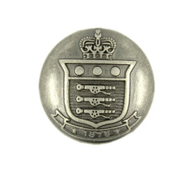 Royal Canadian Ordnance Corps Logo Nickel Silver Metal Shank Buttons - 23mm - 7/8 inch