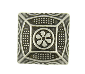 Tribal Truncated Pyramid Antique Silver Metal Shank Buttons - 19mm - 3/4 inch