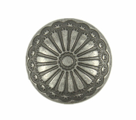 Nickel Silver Flower Carving Metal Shank Buttons - 20mm - 3/4 inch