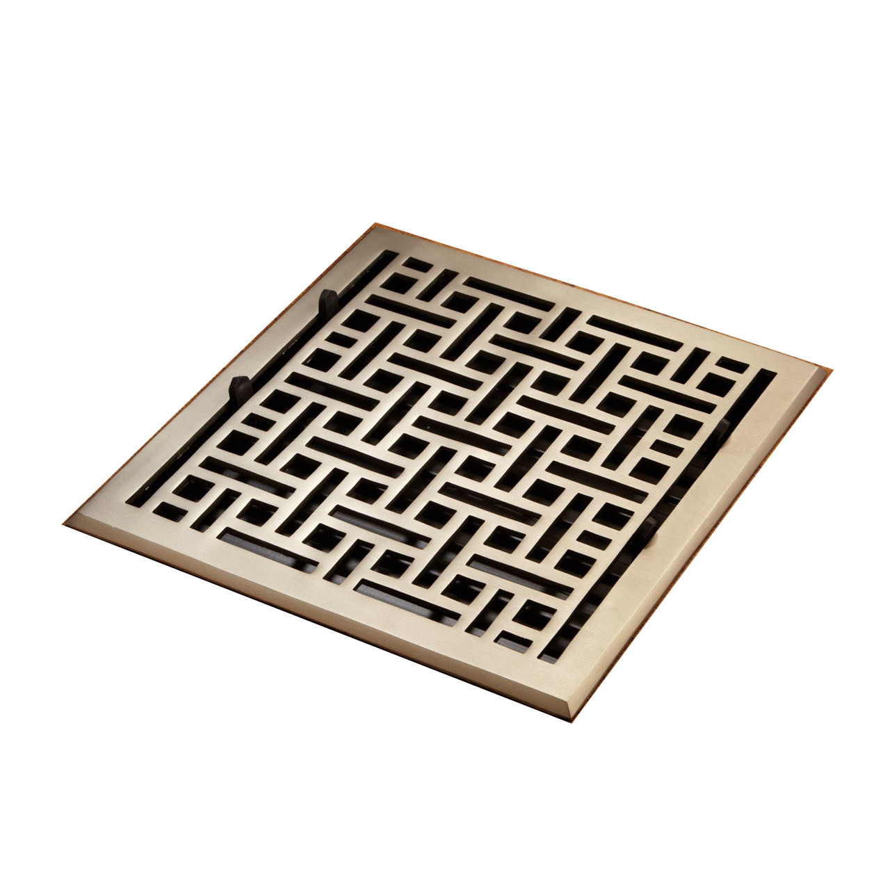 Naiture Wicker Style Oversized Solid Brass Floor Register