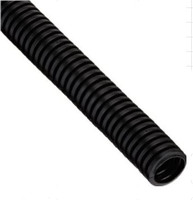 Solid Corrugated Loom Tubing Polyethylene - 1/4" - Black