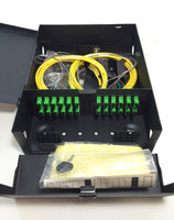 FPW0424SM2SCA13M Fiber Distribution Panel loaded with 24 OS2 SM SCA Simplex with Fiber Spool and 3M Pigtails