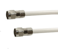 LMR-400P Type Plenum Low Loss Coax Cable Jumper N Male to N Male, 250'- WHITE JACKET - L400P-WH-NM-NM-250F