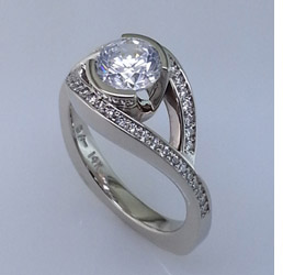 White Gold Diamond Engagement Ring