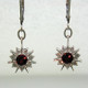 You will be the star with these sparkling 14 karat White Gold Ruby and diamond earrings. Set with two brilliant deep red Rubies, and .28ct. T.W. of Ideal cut Diamonds, dangling on lever backs. These earrings look like snowflakes, but sparkle like stars, so we call them Starflakes(tm), and they measure 1 inch long.
Designed, and created in our studio by the artist Stuart J. You will be the star with these sparkling 14 karat White Gold Ruby and diamond earrings. Set with two brilliant deep red Rubies, and .28ct. T.W. of Ideal cut Diamonds, dangling on lever backs. These earrings look like snowflakes, but sparkle like stars, so we call them Starflakes(tm), and they measure 1 inch long.
Designed, and created in our studio by the artist Stuart J.
