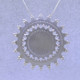 Playful and bright, this sunburst pendant is a delight to wear. Sterling Silver with a sunburst pattern and hangs on a 1.2mm Sterling Silver snake chain, 16 inches long. Pendant measures 1 1/2 inches long.

Handmade in Istanbul, Turkey.