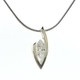 This elegant and timeless Diamond pendant will never go out of style. This one is 14 karat White Gold with a spectacular .51ct. Lab grown Marquise cut Diamond (H vs2 Quality). The Diamond appears to be floating, creating a classic look. Includes a 14 karat 1.2mm White Gold snake chain, 16"long. Measures 3/4 inch long.

We can also make this design for any size diamond or gemstone. Wondering what to do with that diamond in your drawer? Wonder no more!  Please allow 2- 3 weeks for delivery.

Designed, and created in our studio by the artist Stuart J.
