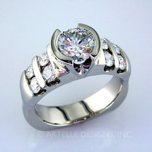 Ladies white gold diamond engagement ring- wed 59