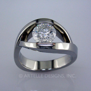 Ladies white gold diamond engagement ring- wed 78