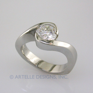 ladies white gold diamond engagement ring- wed 273