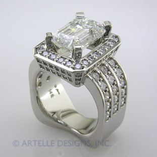 Ladies white gold diamond engagement ring- wed 276