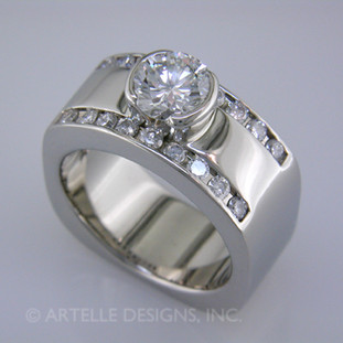 Ladies white gold diamond engagement ring- wed 282