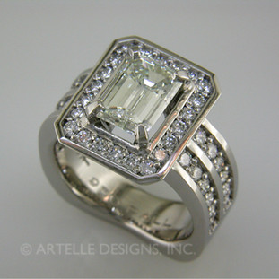 Ladies white gold diamond engagement ring- wed 291