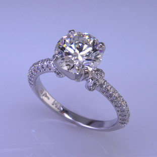Ladies white gold diamond engagement ring- wed 310