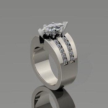 Beautiful and timeless marquise diamond engagement ring, that will never go out of style.

This diamond engagement ring can be made in any karat or color of gold, and in platinum. Makes a great anniversary gift for 20, 30 or more years together.

This custom designed engagement ring is individually crafted to be Perfectly You, and takes about 3-5 weeks to create. Call us for more information about how we can customize this design Just For You. Designed, and created in our studio by the artist Stuart J.