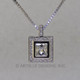  Ladies white gold custom designed diamond halo pendant is elegant and timeless. 