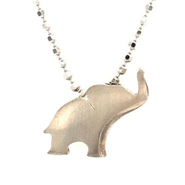 What's your story? Begin with this Little lucky elephant solid Sterling Silver pendant. Wear it alone, with other pendants , or layered with other necklaces. Comes with a sterling silver ball chain, 16 inches long. The pendant measures 1/4 inch long. Too cute!

Signified by a feminine sensibility and optimistic charm, Alex Woo's Little Icon Collections reinvent familiar symbols from the world around us into fresh and expressive designs.

Designed and handcrafted by Alex Woo in New York City.