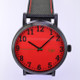 Here is time in full color. This Taki watch is fun, fun, fun! Fresh design, fresh color palette, all leather strap, a Japanese movement, and stainless steel bezels. Face measures 2 inches.  Clean simple designs with so many fun colors, it will make you happy every time you wear it. And at a very affordable price