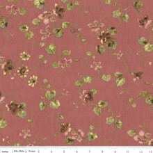 Isabella Coral Medium Floral 1/2 Metre Length