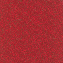 Holly Night Metallic - Icy Swirls Crimson 1/2 Metre Length