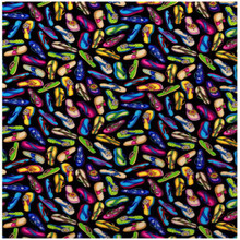 Jandals Colour 2 Black/ Mult  1/2 Metre Length