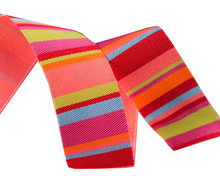 Renaissance Ribbons - Coral Stripes - 1 Meter Length