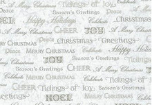 Silver Words- Robert Kaufman Winters Grandeur 