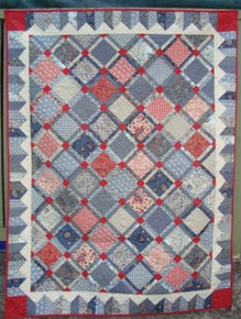 Romani Bleu II  Quilt  53" X 70"  Custom Quilted   ONE ONLY