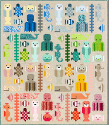 Awesome Ocean by Elizabeth Hartman Large Kitset   equivalent to a Third size 37" x 43" 