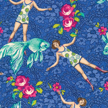 What Would Poseidon Say? - Blue - PWTM005 - 1/2 Metre Length