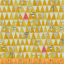 Wonder 50521 col 4 Yellow triangles  by Carrie Bloomston  - per half metre length