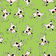 Midwest Playtime 1930s TOSSED GREEN DOGS  - per half meter length