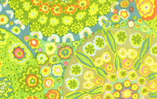 Millefiore Green   1/2 Metre Length