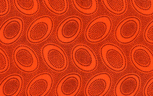 Aboriginal Orange   1/2 Metre Length